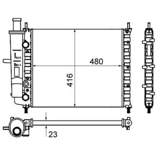 Radiatorius, variklio aušinimas MAHLE CR 838 000S