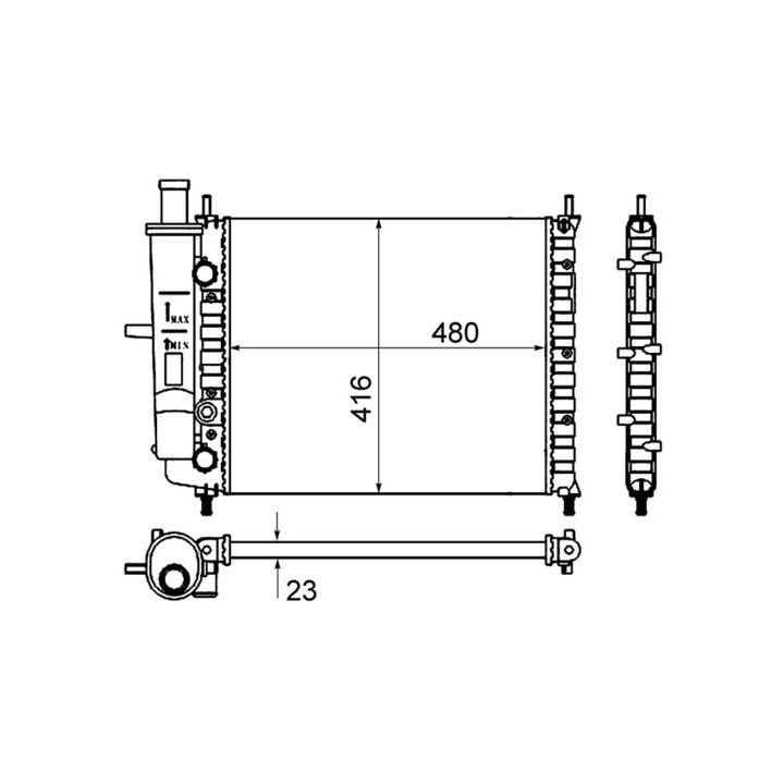 Radiatorius, variklio aušinimas MAHLE CR 838 000S