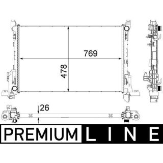 Radiatorius, variklio aušinimas MAHLE CR 84 000P