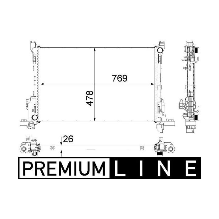 Radiatorius, variklio aušinimas MAHLE CR 84 000P