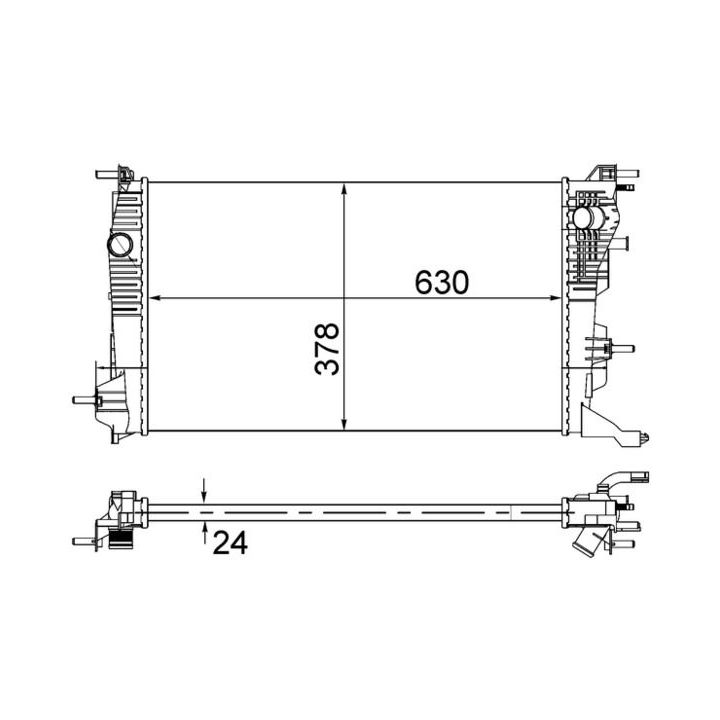 Radiatorius, variklio aušinimas MAHLE CR 840 001S