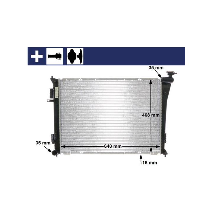 Radiatorius, variklio aušinimas MAHLE CR 846 000S