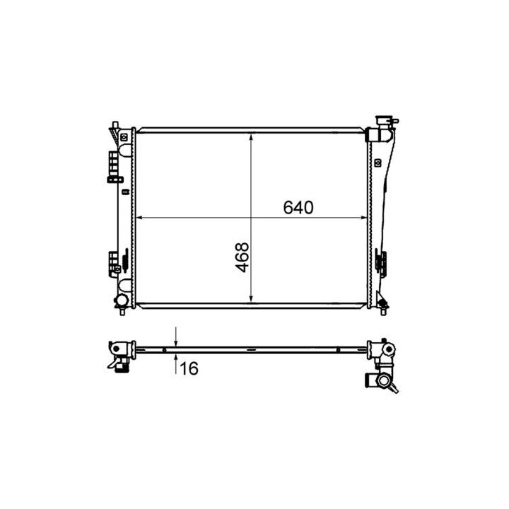 Radiatorius, variklio aušinimas MAHLE CR 846 000S