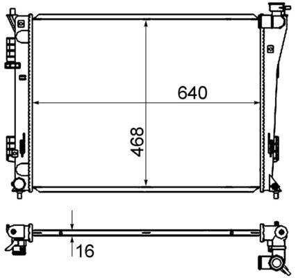Radiatorius, variklio aušinimas MAHLE CR 846 000S