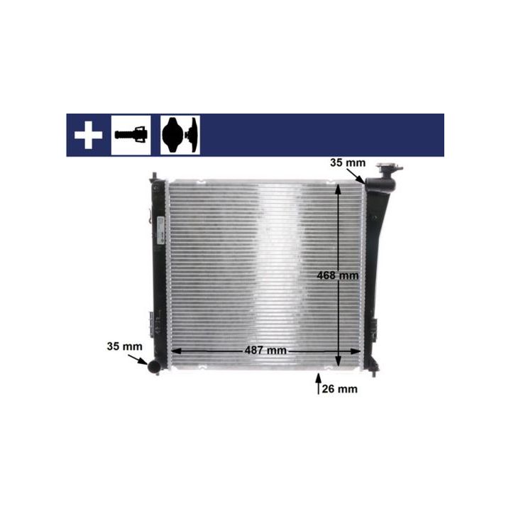 Radiatorius, variklio aušinimas MAHLE CR 848 000S