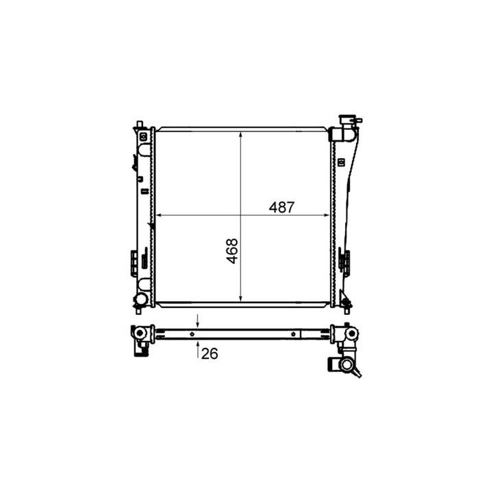 Radiatorius, variklio aušinimas MAHLE CR 848 000S