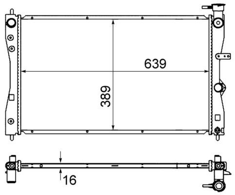 Radiatorius, variklio aušinimas MAHLE CR 858 000S