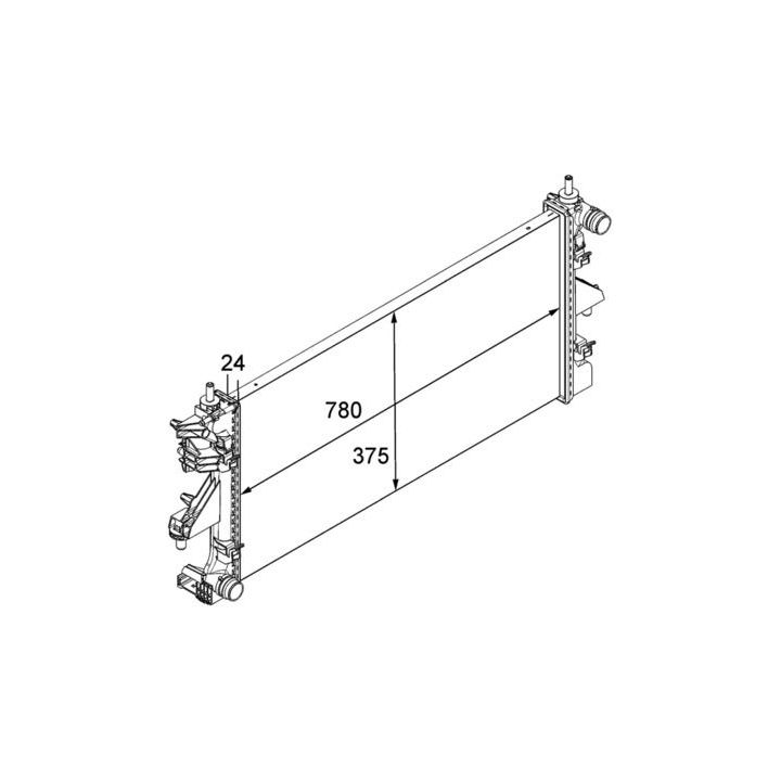 Radiatorius, variklio aušinimas MAHLE CR 881 000P