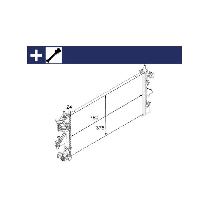 Radiatorius, variklio aušinimas MAHLE CR 881 000S
