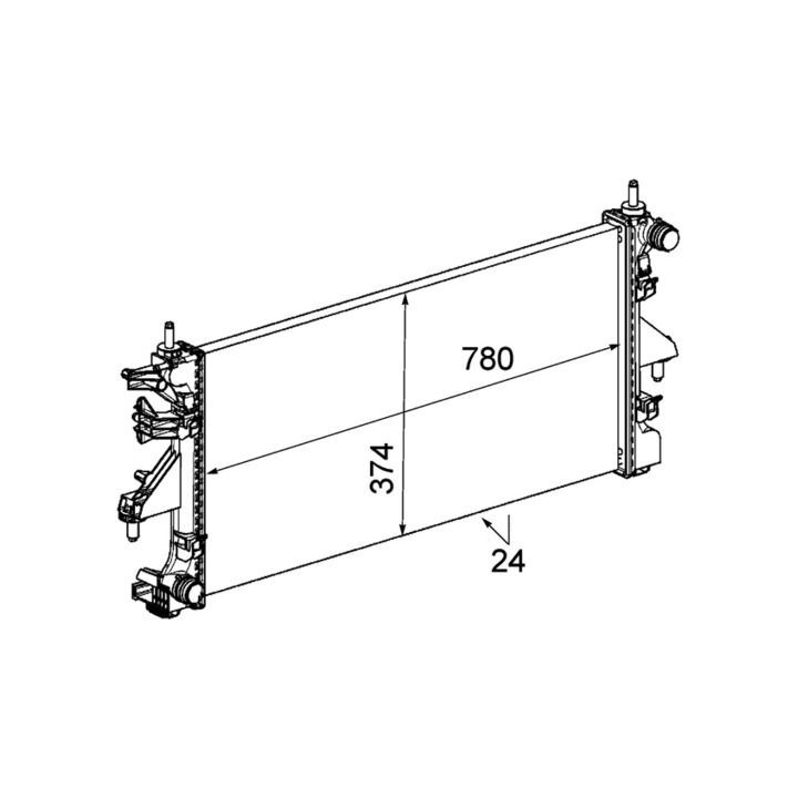 Radiatorius, variklio aušinimas MAHLE CR 886 000P