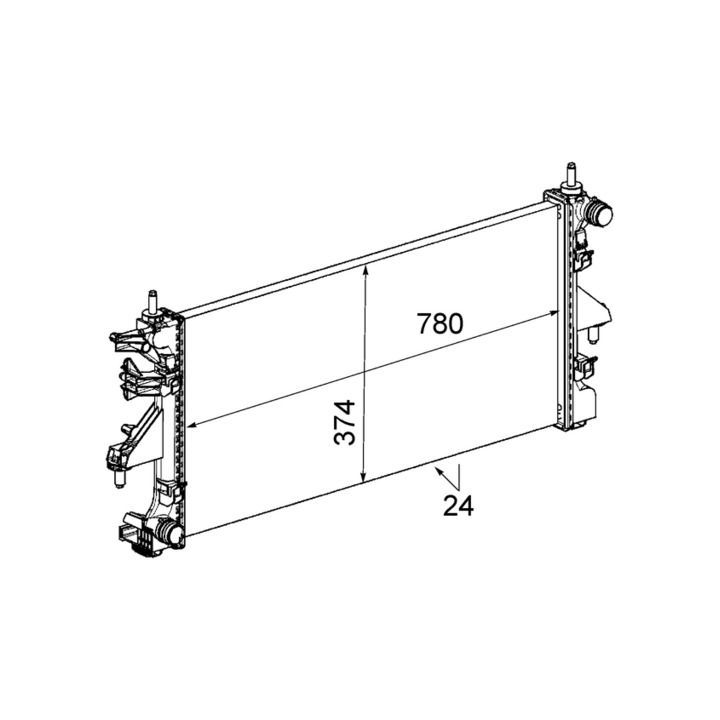 Radiatorius, variklio aušinimas MAHLE CR 886 000S