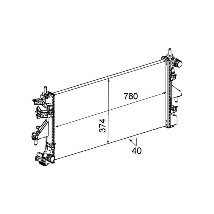 Radiatorius, variklio aušinimas MAHLE CR 887 000P