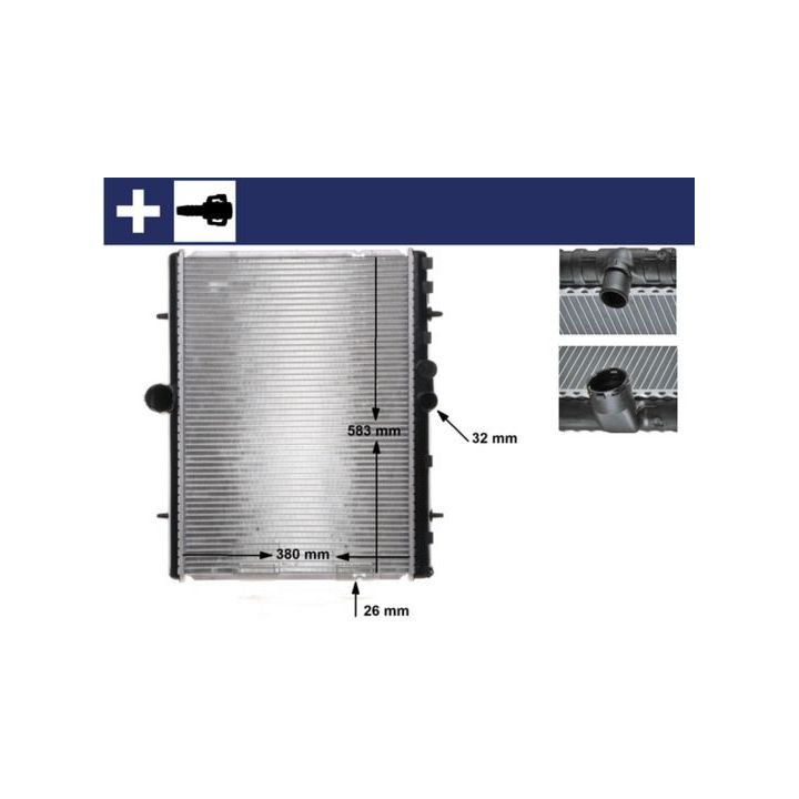 Radiatorius, variklio aušinimas MAHLE CR 889 000S