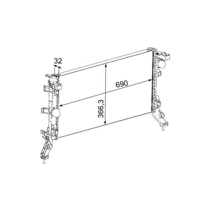 Radiatorius, variklio aušinimas MAHLE CR 895 000P