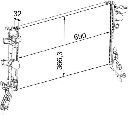 Radiatorius, variklio aušinimas MAHLE CR 895 000P