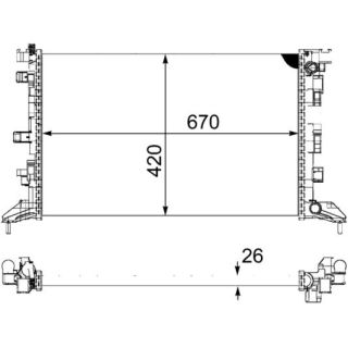 Radiatorius, variklio aušinimas MAHLE CR 897 000P