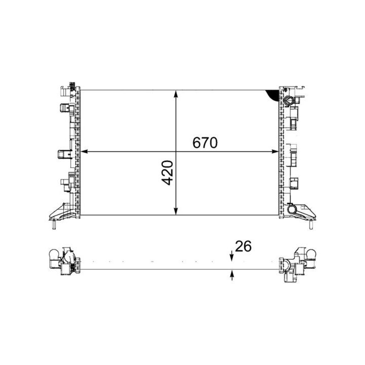 Radiatorius, variklio aušinimas MAHLE CR 897 000P