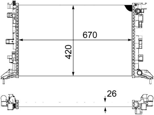 Radiatorius, variklio aušinimas MAHLE CR 897 000P