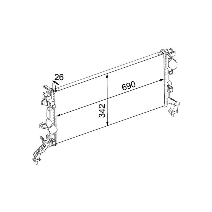 Radiatorius, variklio aušinimas MAHLE CR 898 000P