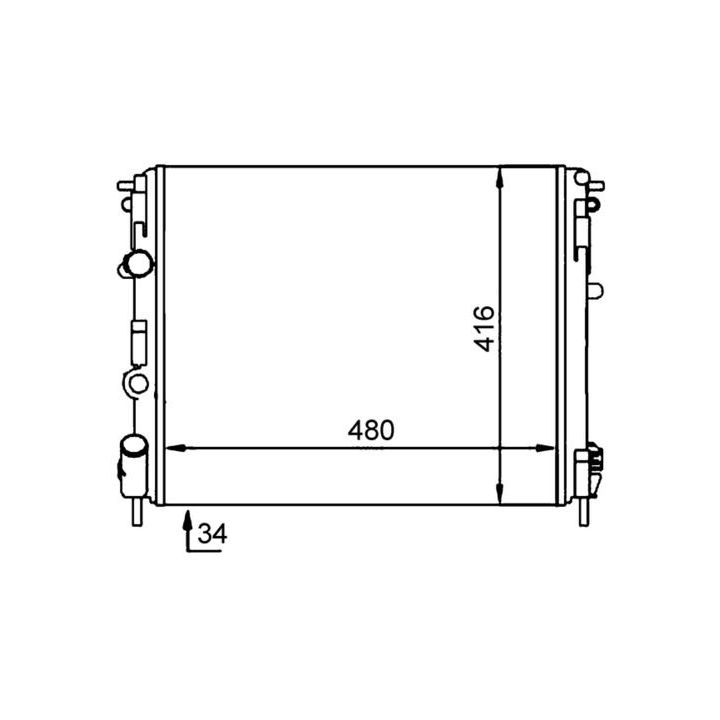 Radiatorius, variklio aušinimas MAHLE CR 92 000S