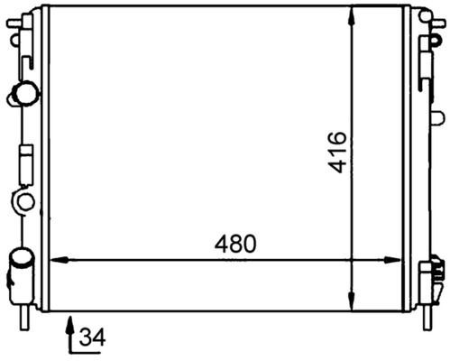 Radiatorius, variklio aušinimas MAHLE CR 92 000S