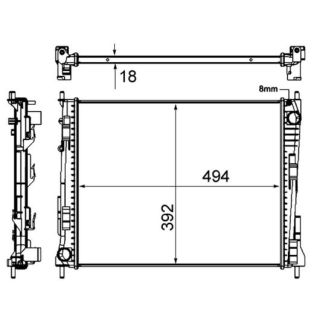 Radiatorius, variklio aušinimas MAHLE CR 921 000S