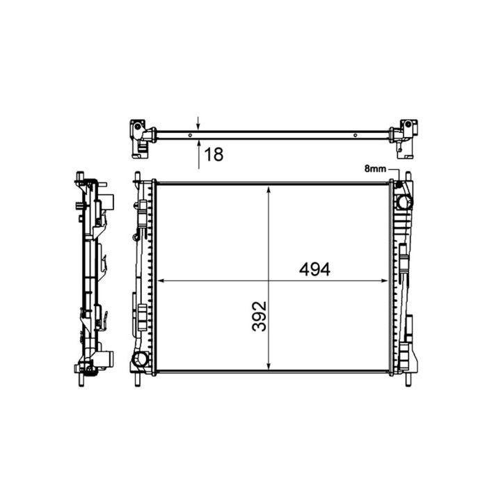 Radiatorius, variklio aušinimas MAHLE CR 921 000S