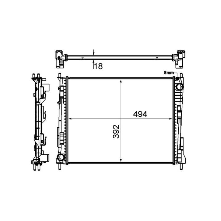 Radiatorius, variklio aušinimas MAHLE CR 924 000S