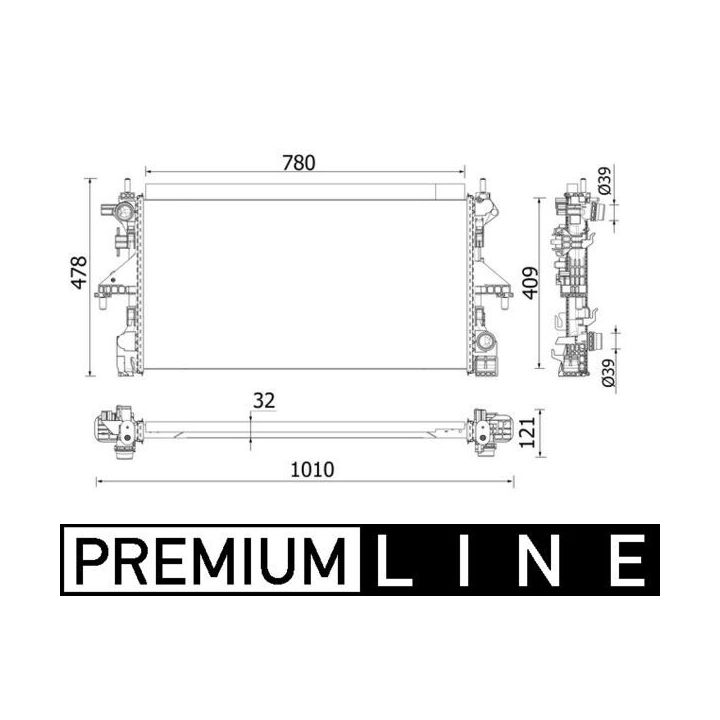 Radiatorius, variklio aušinimas MAHLE CR 934 000P