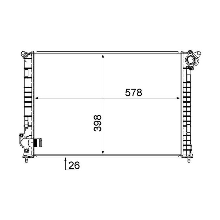 Radiatorius, variklio aušinimas MAHLE CR 983 000S