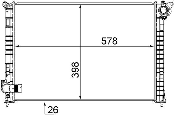 Radiatorius, variklio aušinimas MAHLE CR 983 000S