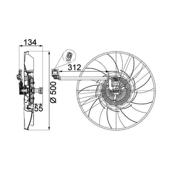 Ventiliatorius, radiatoriaus MAHLE CFF 467 000P
