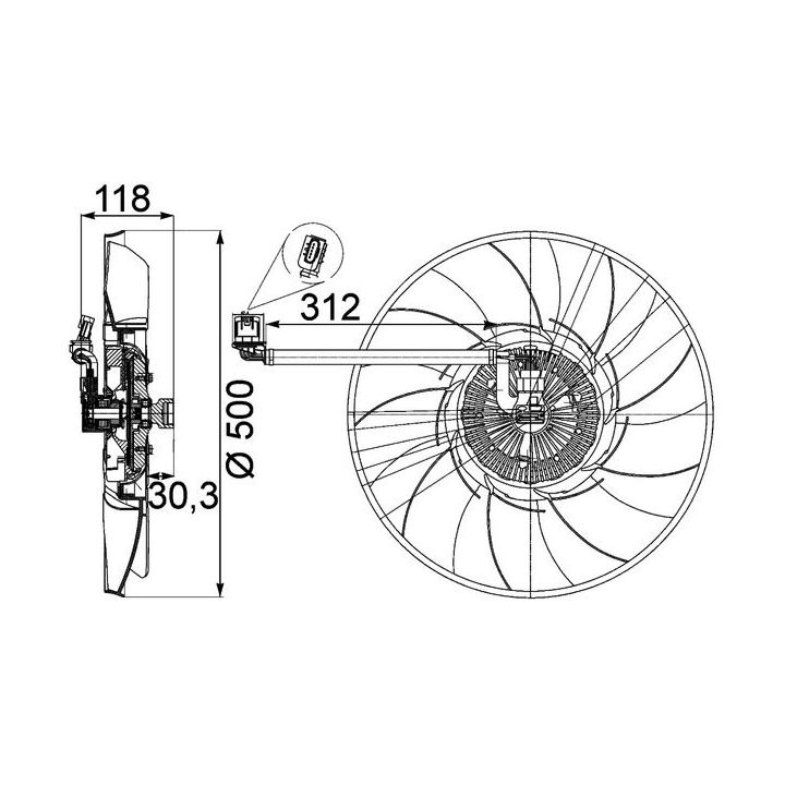 Ventiliatorius, radiatoriaus MAHLE CFF 468 000P