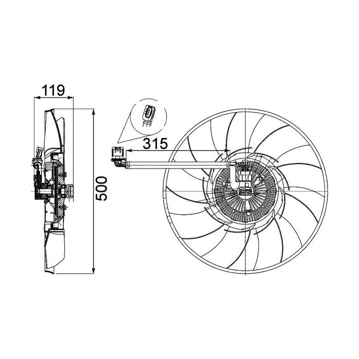 Ventiliatorius, radiatoriaus MAHLE CFF 469 000P