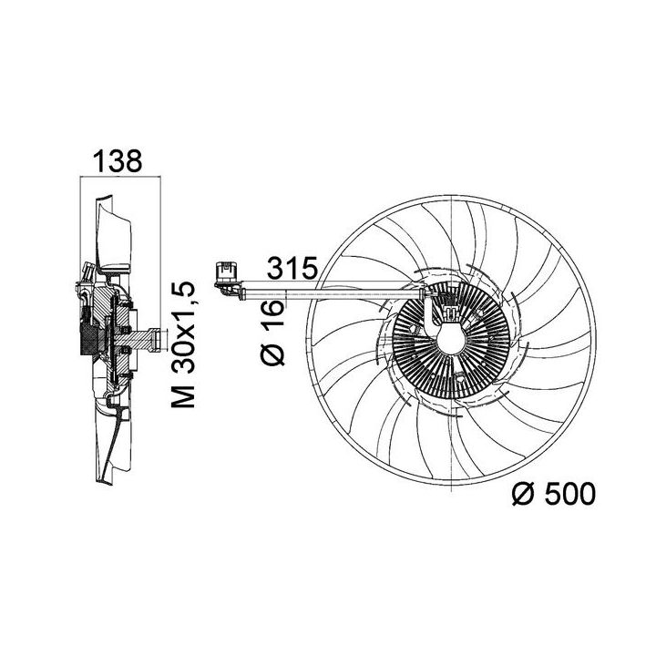 Ventiliatorius, radiatoriaus MAHLE CFF 471 000P