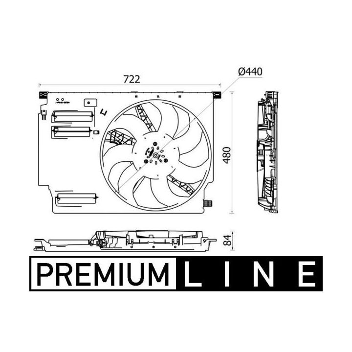 Ventiliatorius, radiatoriaus MAHLE CFF 533 000P