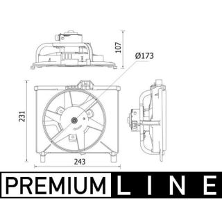 Ventiliatorius, radiatoriaus MAHLE CFF 541 000P