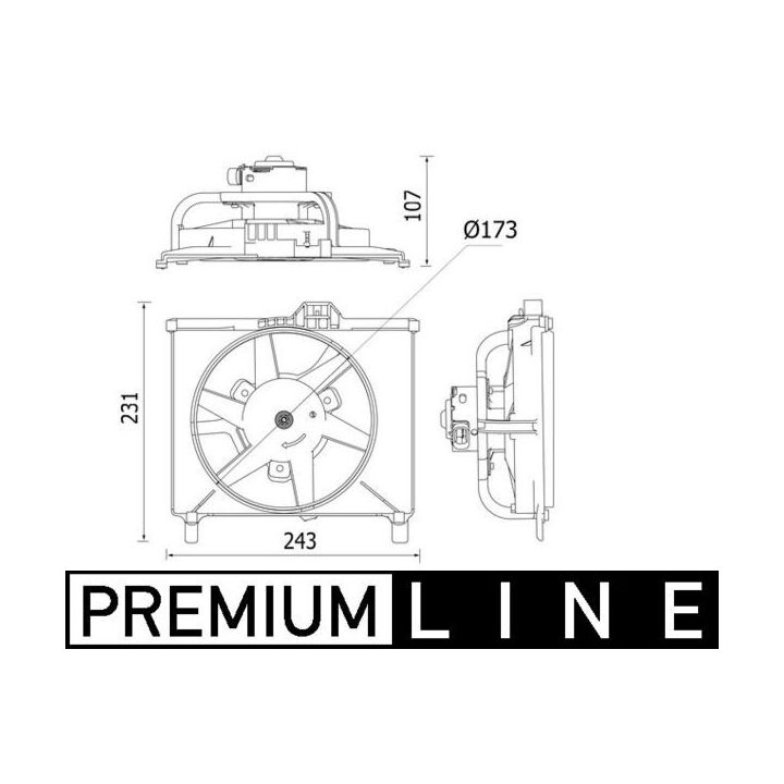 Ventiliatorius, radiatoriaus MAHLE CFF 541 000P