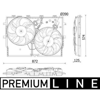 Ventiliatorius, radiatoriaus MAHLE CFF 550 000P