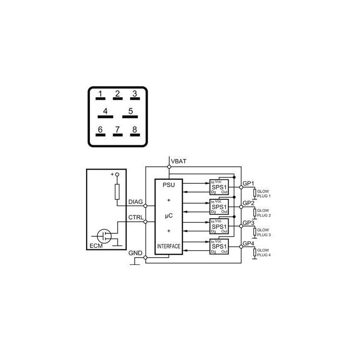 Valdymo blokas, kaitinimo žvakių sistema MAHLE MHG 14