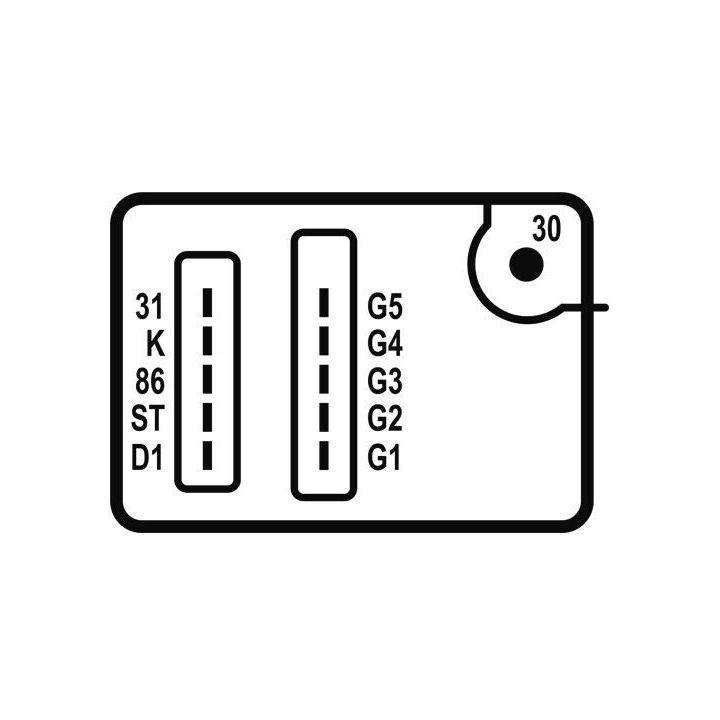 Valdymo blokas, kaitinimo žvakių sistema MAHLE MHG 21