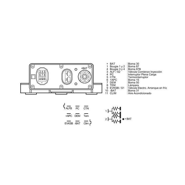 Valdymo blokas, kaitinimo žvakių sistema MAHLE MHG 48