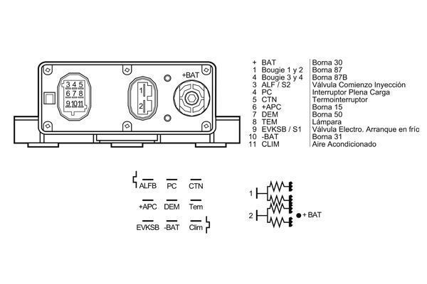 Valdymo blokas, kaitinimo žvakių sistema MAHLE MHG 50