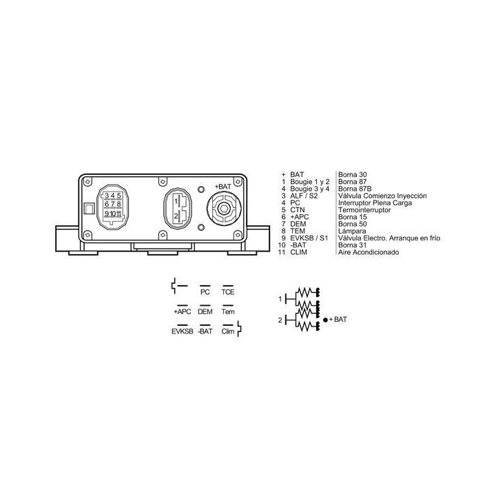 Valdymo blokas, kaitinimo žvakių sistema MAHLE MHG 51