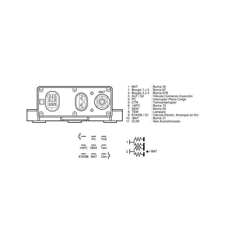 Valdymo blokas, kaitinimo žvakių sistema MAHLE MHG 53