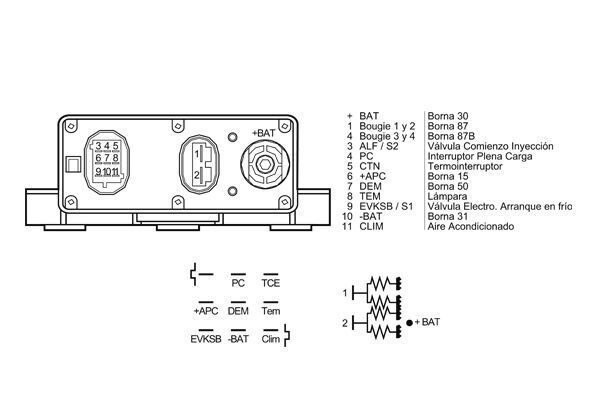 Valdymo blokas, kaitinimo žvakių sistema MAHLE MHG 53