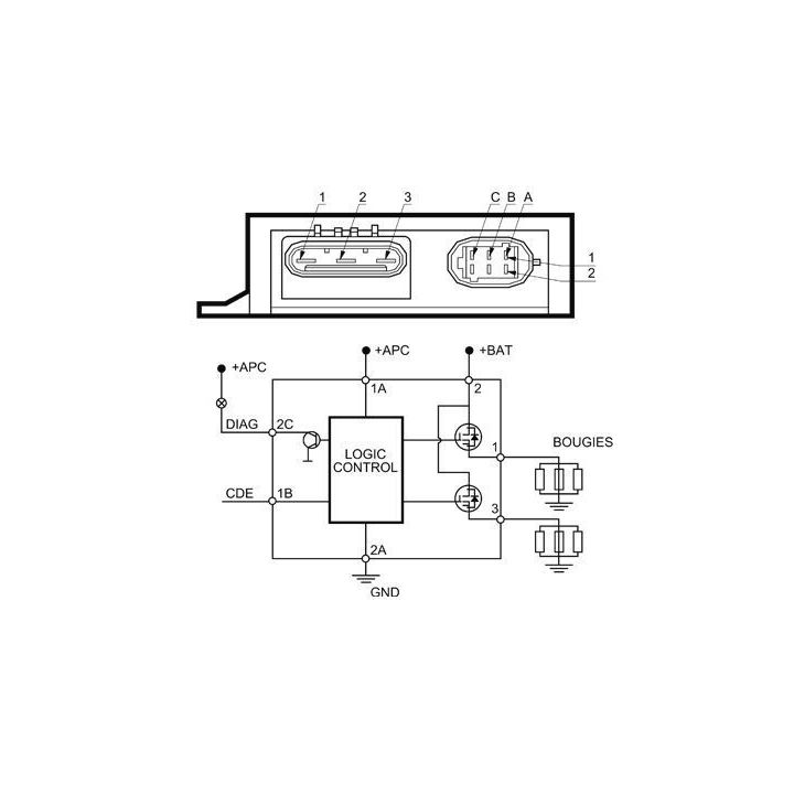 Valdymo blokas, kaitinimo žvakių sistema MAHLE MHG 9
