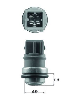 Siuntimo blokas, aušinimo skysčio temperatūra MAHLE TSE 31