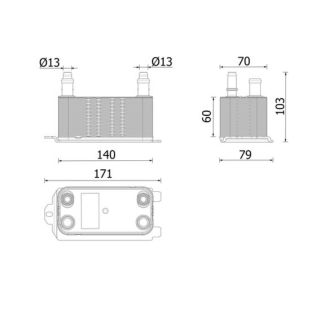 Alyvos aušintuvas, automatinė transmisija MAHLE CLC 326 000P