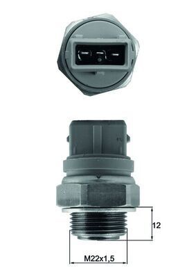 Temperatūros jungiklis, radiatoriaus ventiliatorius MAHLE TSW 68